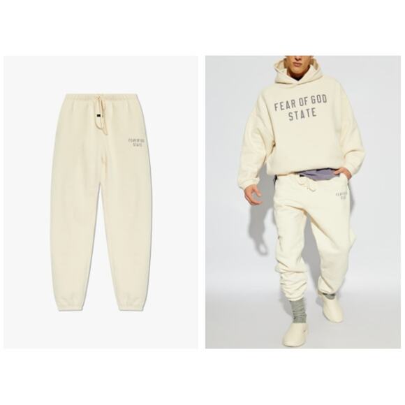 NEW Fear Of God Essentials Shell Cream Sweatpants XL New - Picture 1 of 6